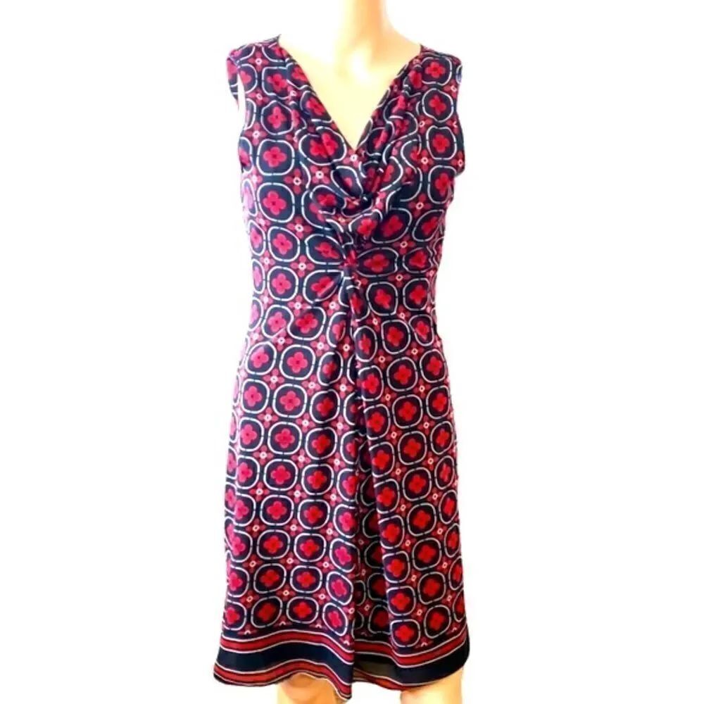 Max Studio Draped Front Twist-Front Wait Dress SMALL